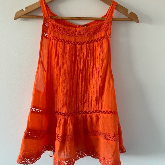 Orange Free People crop top in Medium